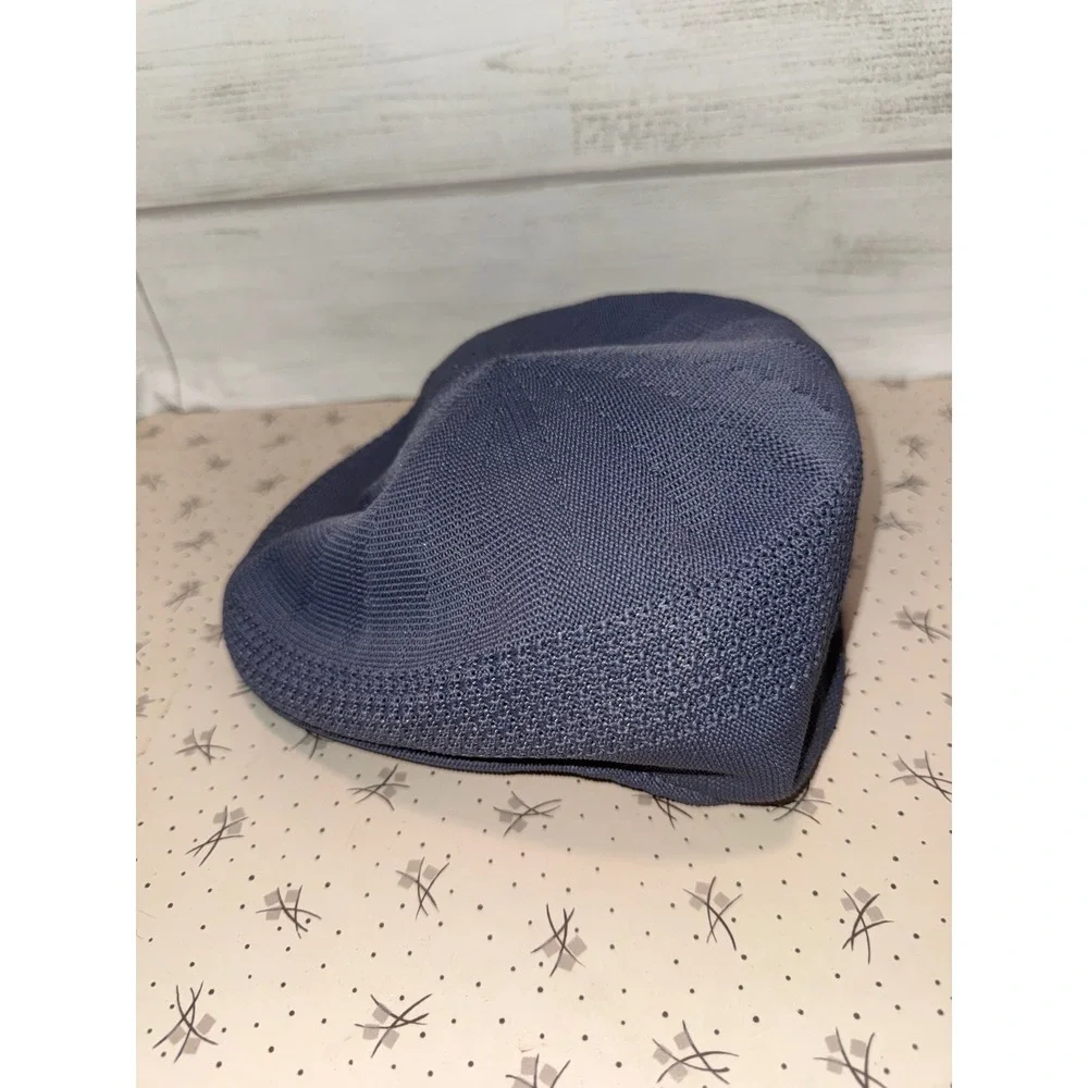 Cloverdale Mens Mesh Flat Cap Blue Gray Myrtle‎ Beach SC Golf Hat Made in USA L